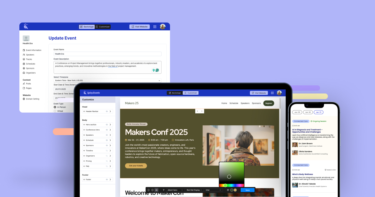 Guide for Event Organizers: Best website builder for creating event website